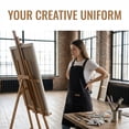 thumbnail image 5 of Unique Bargains Durable Cotton Kitchen Apron with Pockets for Cooking 28.4x26in Black, 5 of 6