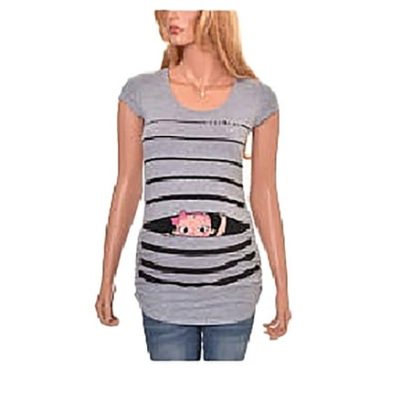 

Summer Cotton Baby Print Maternity Dress