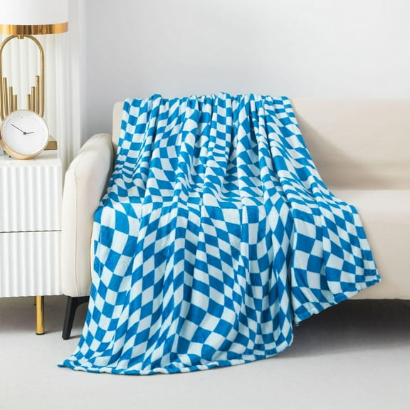 Mainstays Kids Couverture Jetée en Peluche Damier