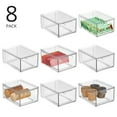 thumbnail image 5 of mDesign Stacking Plastic Storage Kitchen Bin with Pull-Out Drawer, 8 Pack, Clear, 5 of 9