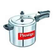 Prestige PRNPC6.5 Medium Nakshatra Plus Flat Base Aluminum Pressure Cooker for Gas and Induction Stove Silver - 6.5 Litres