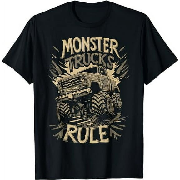 Monster Truck for Toddlers, Kids Monster Truck Vintage Retro T-Shirt