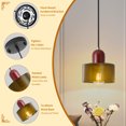 thumbnail image 4 of Comfortable Small Pendant Light Mid-Century Modern Glass Lampshade Hanging Light For Kitchen Island Bedroom, 4 of 8