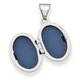 thumbnail image 2 of Lockets 14k White Gold Polished Plain 13mm Oval Locket, 2 of 4