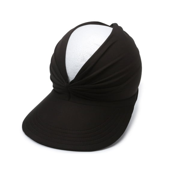 50 UV Protection Hats for Women, Lightweight Open Top Quick Dry Wide Brim Sun Visor Hat for Beach, Hiking, Travel(Black)