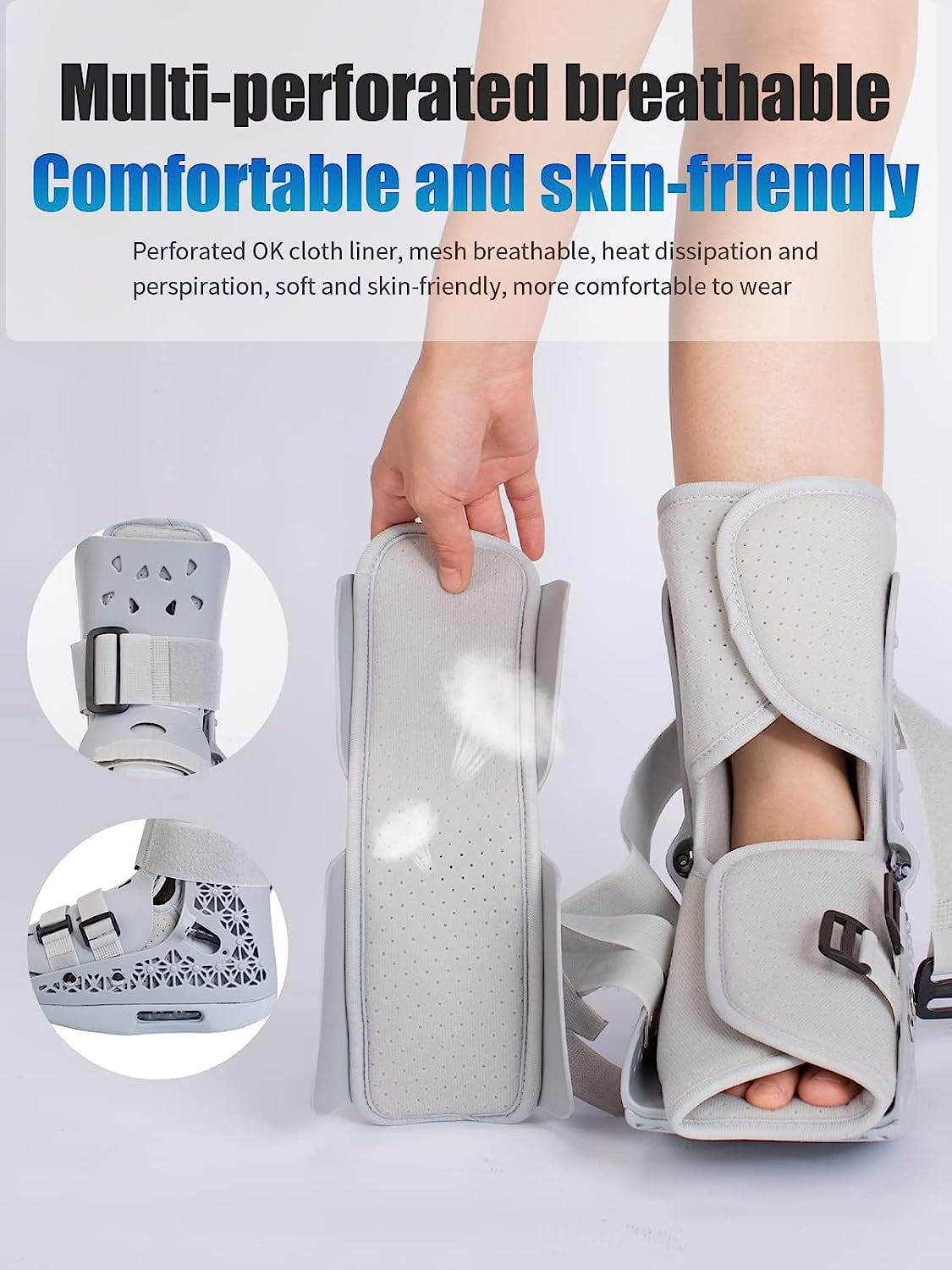 Inflatable Walker Boot Air Cam Walker Fracture Boot Medical Short Walking Boot Walker Brace Breathable Orthopaedic Boot for Foot Injury Ankle Sprain