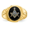 thumbnail image 4 of 14K Yellow Gold Ring Band Themed Men's Oval Masonic, Size 6, 4 of 5