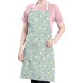 thumbnail image 5 of Pioneer Flower Floral Print Pattern Apron for Women and Men, Cotton Linen Waterproof with Pockets, Adjustable, 33x27 Inch for Kitchen, Gardening, BBQ, Salon, 5 of 6