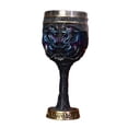 thumbnail image 3 of Copa medieval vintage Strade Fareast Limited de acero inoxidable hecha a mano vaso para beber con patrón azul, 3 of 8