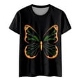thumbnail image 3 of Gibobby Playera de Manga Corta con Cuello Redondo Túnica holgada para mujer, camisetas informales verano, camiseta Floral manga corta con cuello redondo, blusa holga(R,XL), 3 of 4