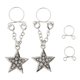 thumbnail image 1 of 4x 2 Pares de Piercings Falsos Ajustables con Clip No Perforado de Estrella de Cristal Larga en Los Anillos Del Pezón 4 piezas, 1 of 8