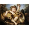 thumbnail image 2 of Cosway, Maria 32x25 Black Ornate Wood Framed with Double Matting Museum Art Print Titled - The Infant Bacchus, 2 of 4