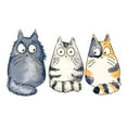 thumbnail image 3 of CafePress - 3Cats2 Kopie - Women's Short Sleeve Print T-Shirt and Pants Light Cotton Pajama Set, 3 of 7
