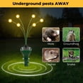 thumbnail image 4 of X-PEST 4 Pack Mole Repellent Stake with Bulbs,  Gopher Repellent Ultrasonic, Solar Powered Mole Repellent Ultrasonic, Skunk Repellent for Yard, Squirrel Repellent Outdoor, 4 of 10