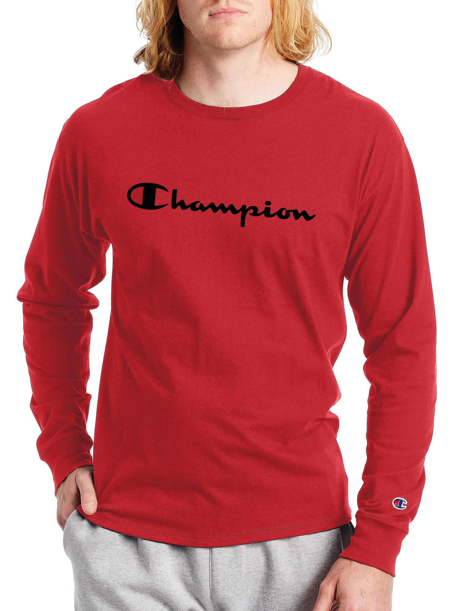 champion graphic long sleeve t shirt
