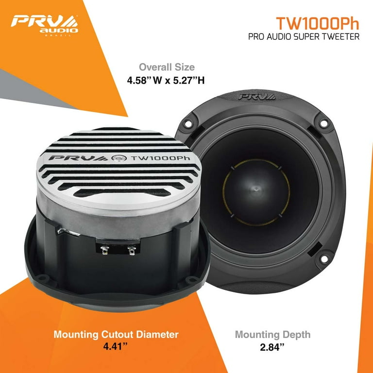 PRV Audio TW1000Ph 8-Ohm 200W 106dB Car Pro Audio Super Tweeter
