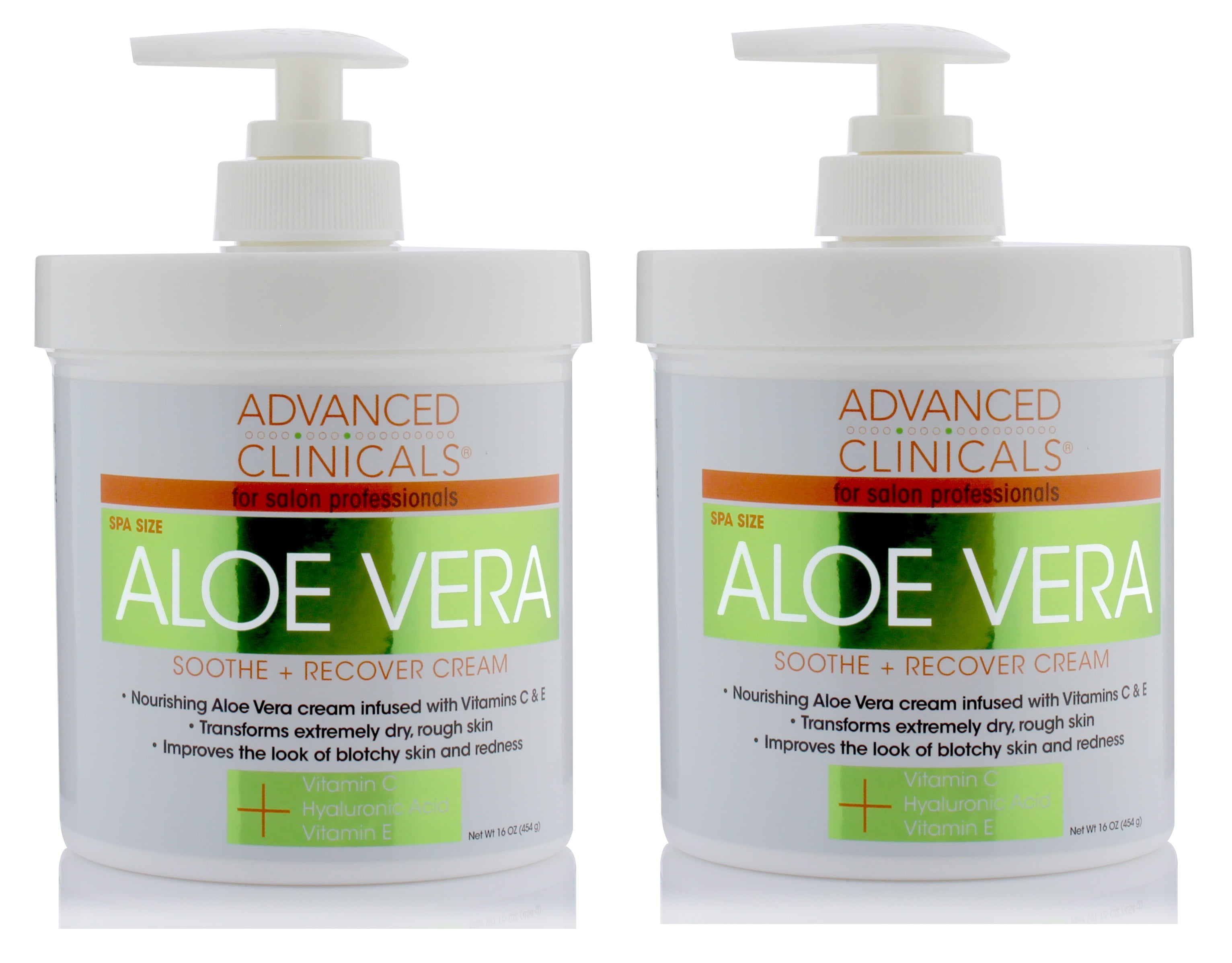 Advanced Clinicals Aloe Vera Cream. Soothing Body Cream for Dry Skin