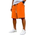 thumbnail image 2 of Mfakffe Mens Casual Athletic Shorts Drawstring Elastic Waist Loose Fit Fashion Workout Shorts Lightweight Knee Length Walking Pants, 2 of 4