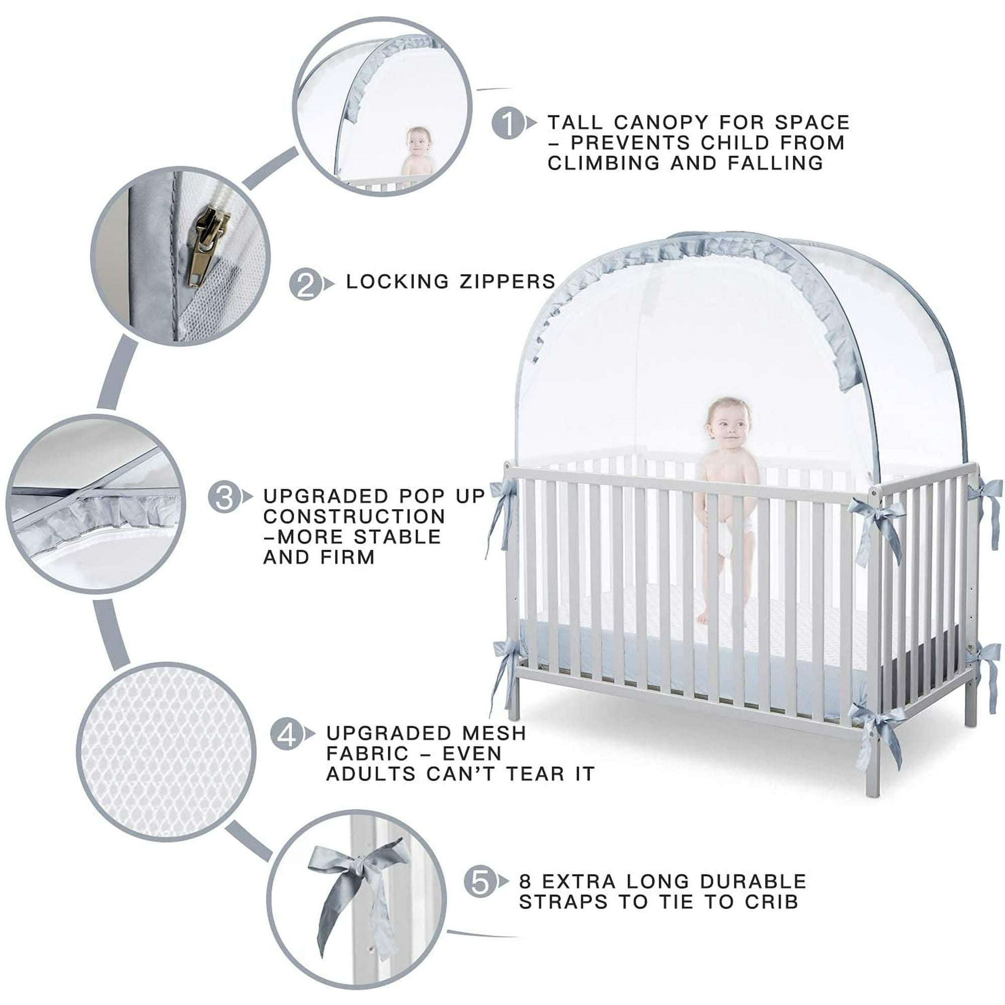 Baby Crib Tent Crib Net to Keep Baby in Pop Up Crib Tent Canopy Keep Baby from Climbing Out Walmart
