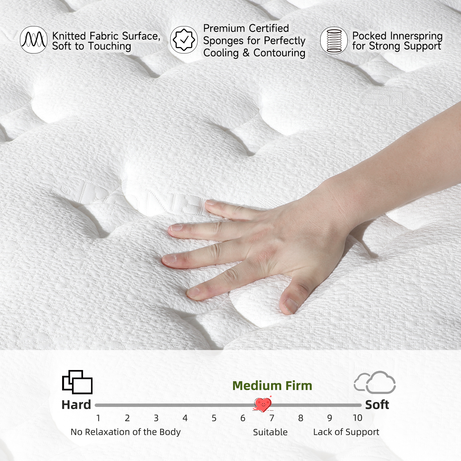 lemontalking 12" King Mattress Gel Memory Foam Spring Hybrid Mattress in a Box