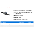 thumbnail image 2 of Fuel Filter Return Valve - Compatible with 1999 - 2006 Volkswagen Golf TDI 1.9L 4-Cylinder 2000 2001 2002 2003 2004 2005, 2 of 2