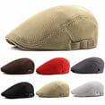 thumbnail image 2 of Summer Men Newsboy Ivy Gatsby Cap Hat Mesh Cabbie Golf Driving Sun Flat Beret, 2 of 5