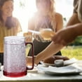 thumbnail image 6 of Beer Mugs for Freezer, Clear Double Wall Gel Frosty Ice Mugs with Gel, Plastic Frozen Beer Mug with Handle, Double Wall Insulated Plastic Glasses, Perfect Ice Cup for Home Party, 6 of 9