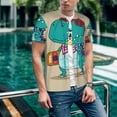 thumbnail image 6 of KLL Cool Dino Playing Skateboard for Men's Baseball Shirts,Short Sleeve Casual Shirts Button Down Shirt for Men Beach Summer Wedding Shirt-Large, 6 of 7
