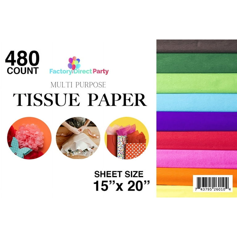 Wholesale Pink Tissue Paper in Bulk - 15x20 inch - 480 Sheets