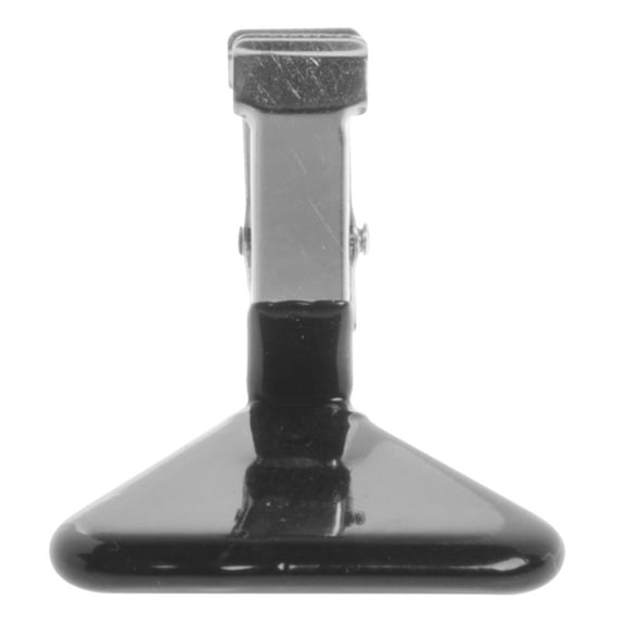 HUBERT® Triangular Weighted Base Tag Holder Black Vinyl-Coated - 1 7/8"L x 1 1/2"W x 1 1/2"H