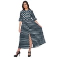 thumbnail image 1 of Moomaya Printed Kurta Summer Wear Ladies Kurti Front Slit Tunic Tops Women, 1 of 5
