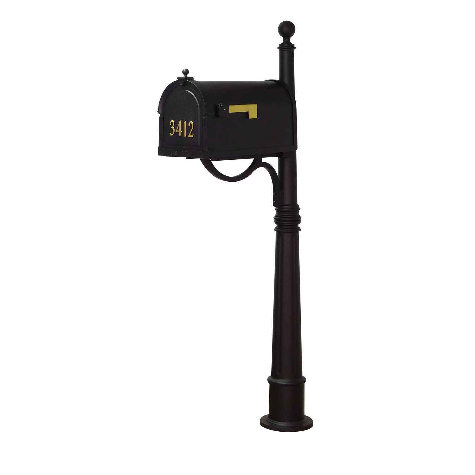 Berkshire Curbside Locking Mailbox with Post Included, Post Mount