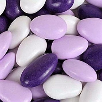 Green Almonds Gift Box - Jordan Almonds by Its Delish (Lavender, Purple and White, 1 lb)