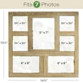 thumbnail image 4 of Excello Global Products EGP-HD-0013 - EGP-HD-0013 Rustic Distressed Wooden Picture Frames, Collage Picture Frames for Wall, Gallery Holds 7 Multiple Size Photos, 4 of 5
