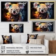 thumbnail image 4 of Designart "Colorfully Painted Koala I" Animals Framed Wall Art - Modern Farmhouse Orange Koala Entryway Framed Wall Art Print, 4 of 6