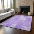 thumbnail image 6 of Addison Rugs Mayfield Washable Transitional Striped Lavender Rectangle Rug, 3' x 5', 6 of 6