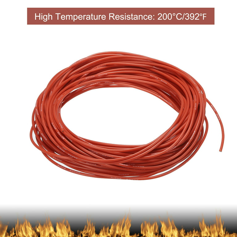 Silicone Wire 6 Gauge Electric Wire Strands of Tinned Copper Wire 3 ft Red