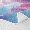 thumbnail image 5 of Metsweet Dreamy Princess Unicorn Twin Quilt Set, Watercolor Rainbow Twin Coverlet Set, Blue Pink, 5 of 7