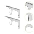 thumbnail image 6 of deevoka Closet Rod Holder Sturdy Wall Mounted Hanger Bracket for Backyard Room Table White, 6 of 9
