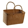 thumbnail image 4 of WeiLaiKeQi Handwoven Basket with Handle Rustic Market Basket for Party Weddings Camping 36cmx19cmx21cm, 4 of 9