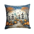 thumbnail image 2 of Calacas Skeletons Spooky Halloween Fabric Decorative Pillow 14 in x 14 in, 2 of 2