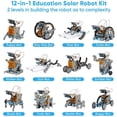 thumbnail image 2 of Robot educativo solar 12 en 1 - Kit de experimentos científicos de construcción DIY de 190 piezas para niños de 8 a 10 años en adelante, alimentado por energía solar., 2 of 6