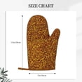 thumbnail image 2 of Cauagu Golden Glitter Print Oven Mitts 2 Piece Set,BBQ Gloves Grilling Gloves Kitchen Silicone Oven Gloves Heat Resistant Oven Mitts for Barbecue Cooking & Baking, 2 of 6
