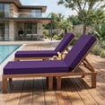 thumbnail image 5 of Kimunuk Outdoor Chaise Lounge Cushions set of 4, 80" x 26" x 4" Waterproof Pool Beach Recliner Replacement Cushions with Ties, Purple, 5 of 6