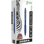 Zebra Pen Z-Grip 0.7mm Retractable Ballpoint Pen 0.7 mm Pen Point Size - Retractable - Blue - 12 / Dozen