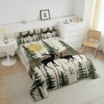 thumbnail image 2 of Elk Deer Bedding Set Lodge Cabin Backdrop Queen Comforter&nbsp;Set for Girls,Christmas Reindeer Pine Trees Quilt Woodland Wildlife Moose Duvet Insert,Rustic Home Decor,Cream White, 2 of 6