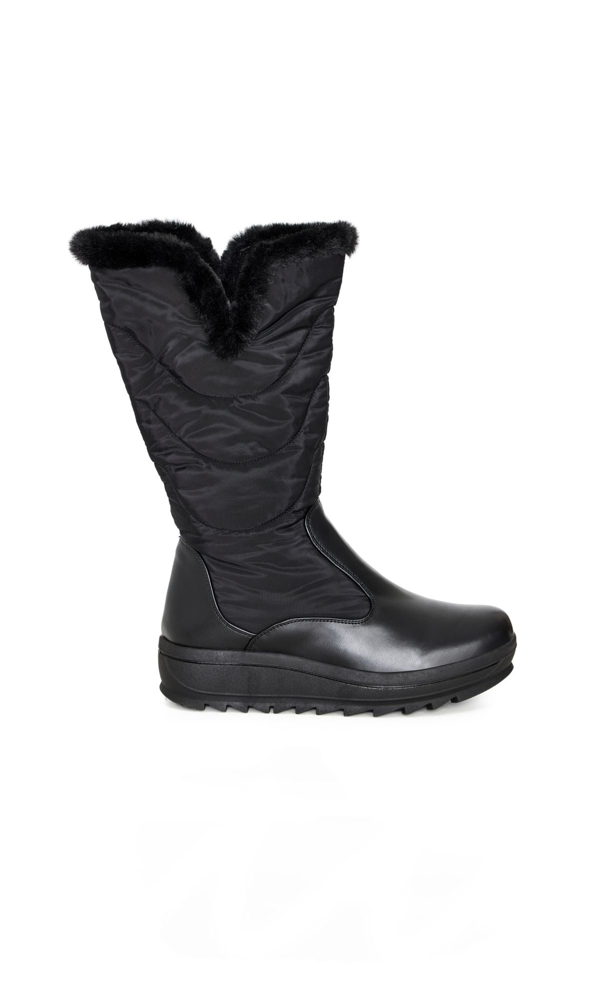 Cloudwalkers Women's Wide Fit Gianna Winter Boots, Size: US9.5, Black