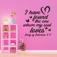 thumbnail image 3 of Family The One Whom My Soul Loves Uplifting Quote Wall Decal Decoration Song of Solomon 3:4 I Have Found The One Cute Little Butterflies Lasts Years and Easily Removable - Size: 9 In(W) x 10 In(H), 3 of 5