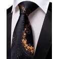 thumbnail image 4 of Corbata Barry.Wang Negra Dorada Floral 150 cm con Clip, 4 of 9