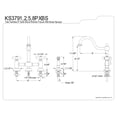 thumbnail image 2 of Kingston Brass KS3792PXBS Restoration Bridge Kitchen Faucet with Brass Sprayer, Polished Brass, 2 of 2